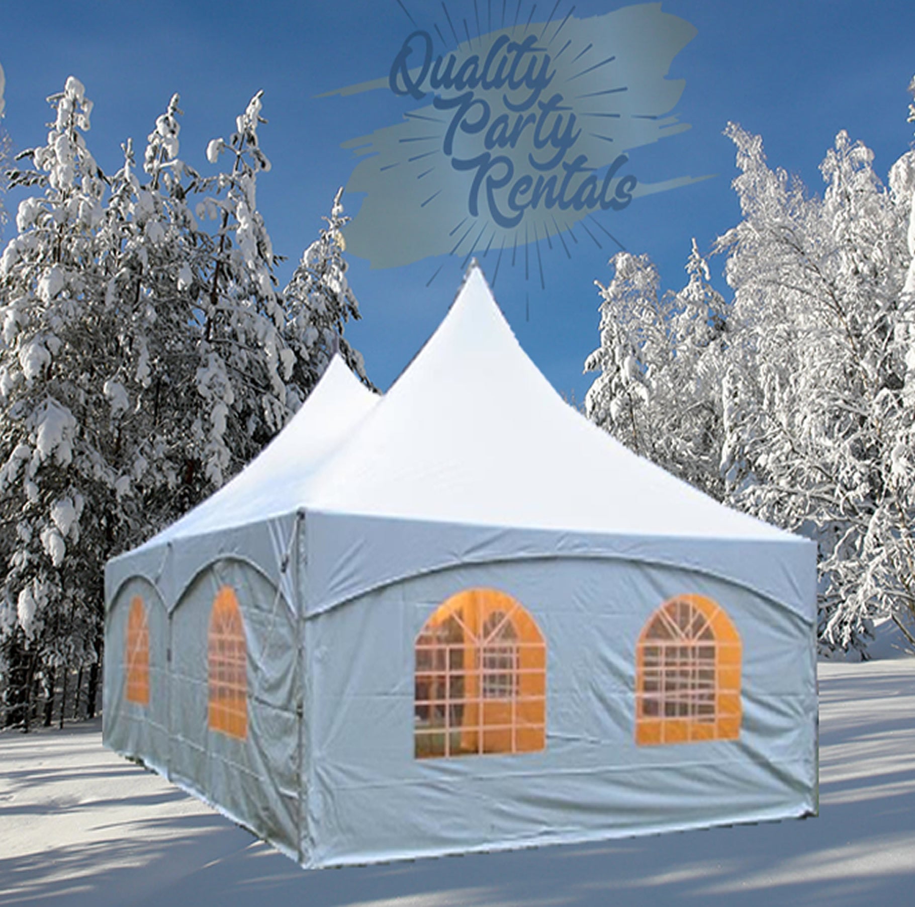 20 x 30 high peak frame tent rentals